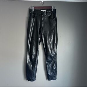 Abercrombie & Fitch Pleather Skinny High-Rise Pants – Size 4 – Black